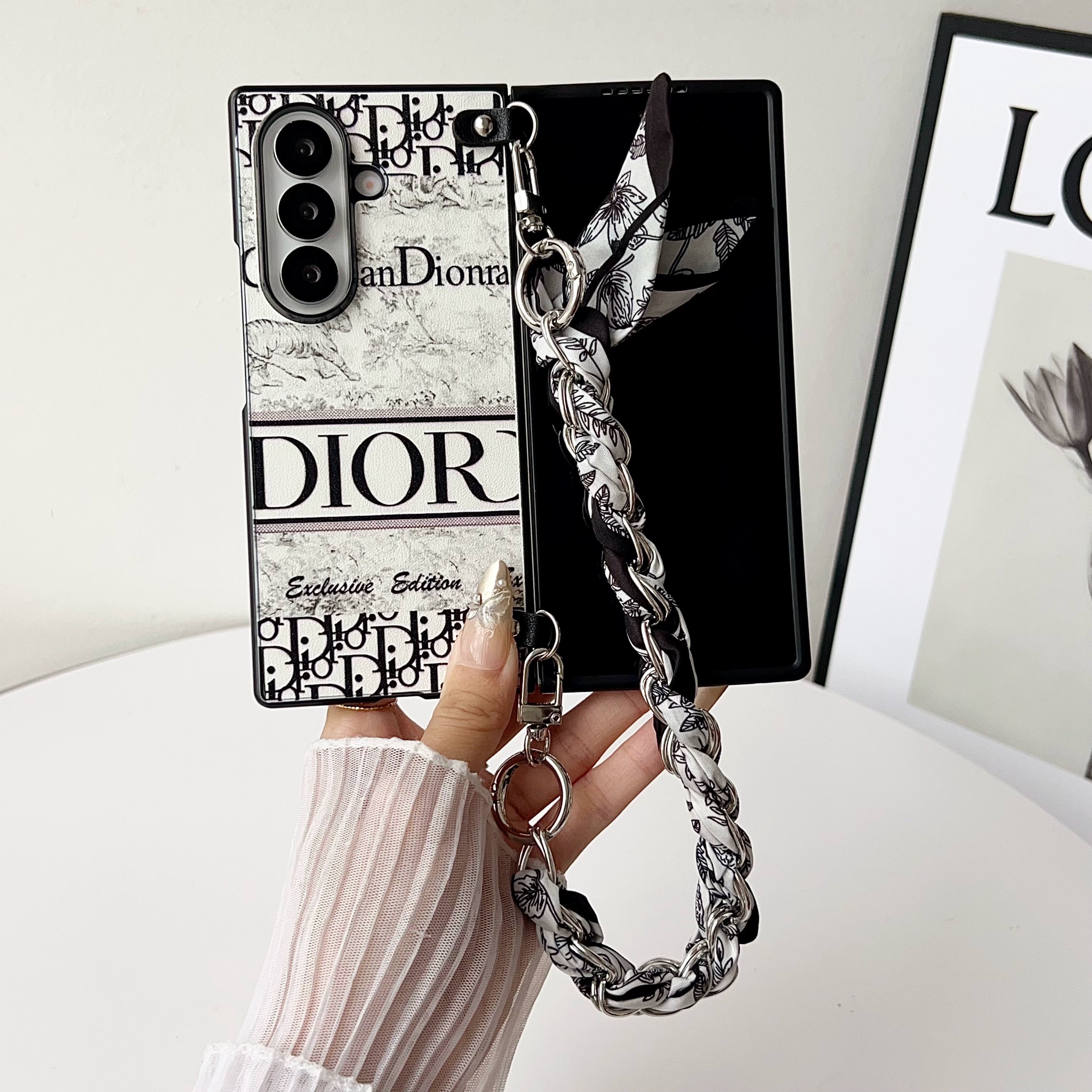 Luxury Monogram Strap Case for Samsung Z Fold 7 & 6