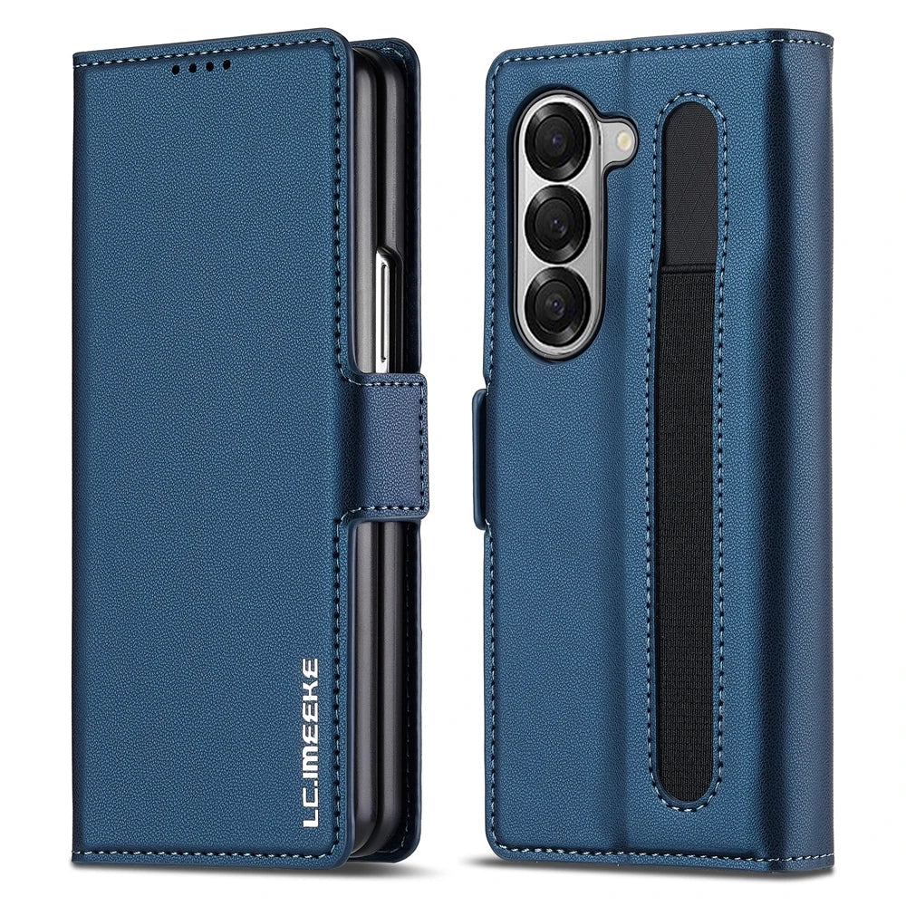 Leather Wallet Case with Card Holder & Kickstand