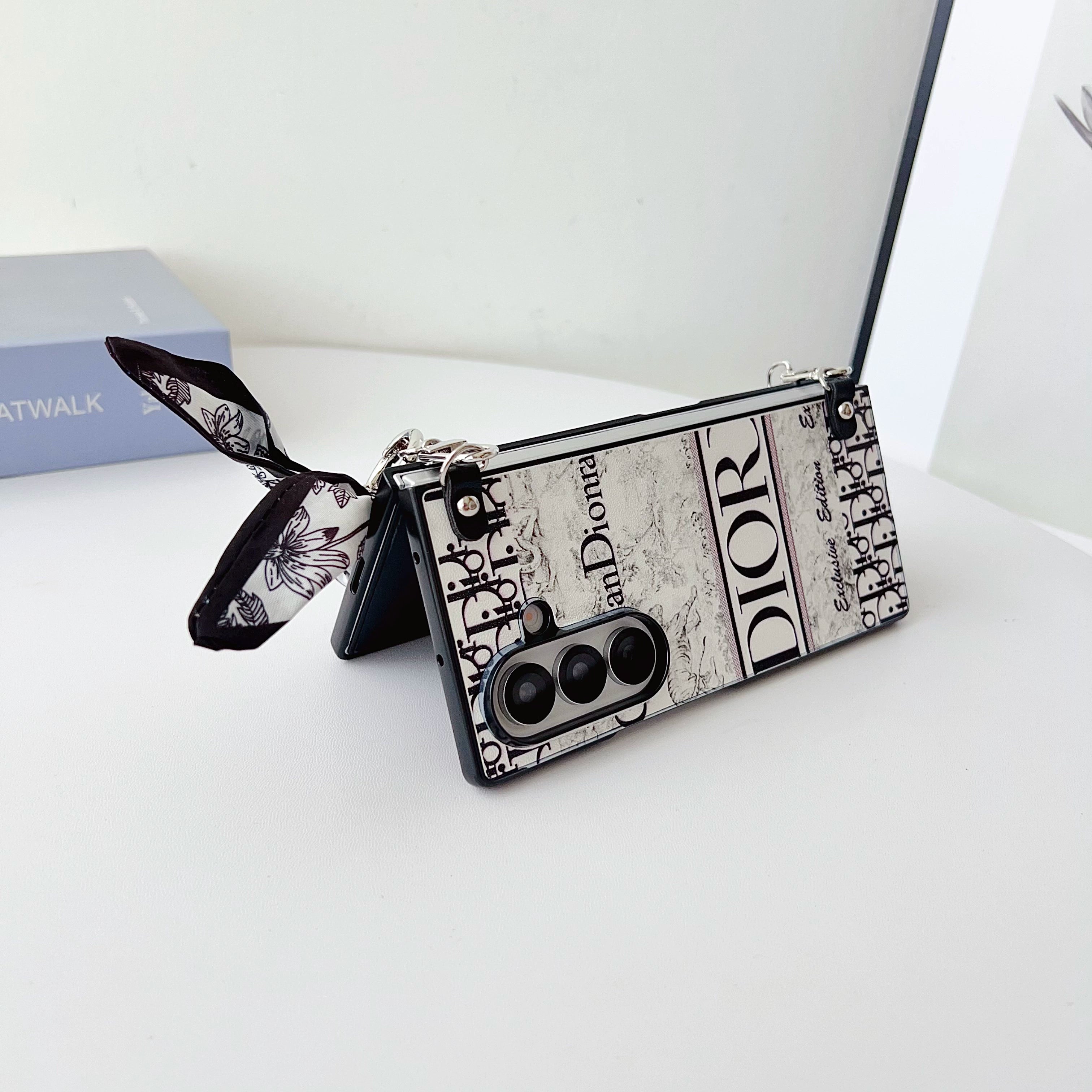 Luxury Monogram Strap Case for Samsung Z Fold 7 & 6
