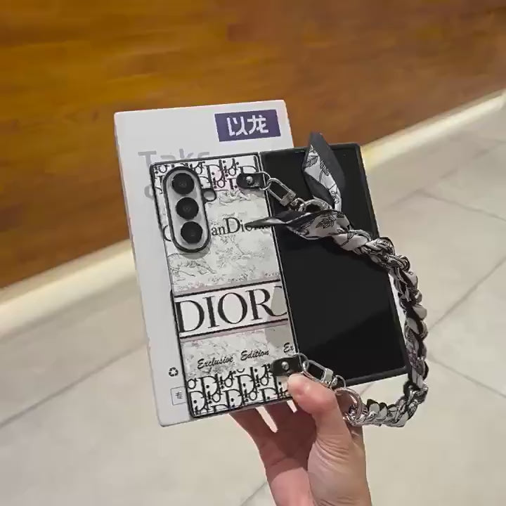 Luxury Monogram Strap Case for Samsung Z Fold 7 & 6